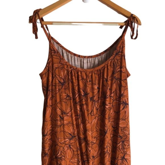 Addition Elle Maxi Dress Size X Tie Straps Autumn Floral - Picture 2 of 15